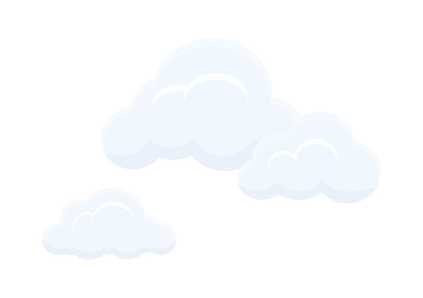 set of cartoon cloud collection vector