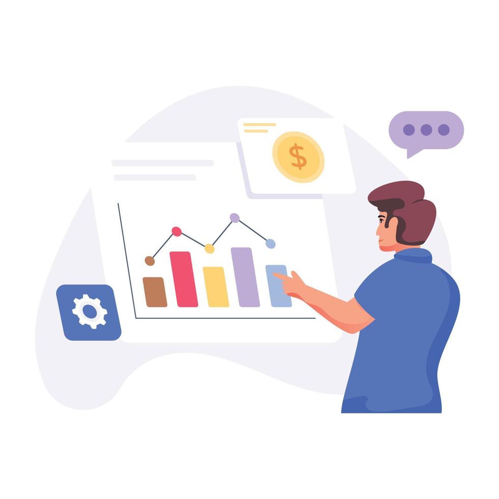 An illustrative vector of financial infographics