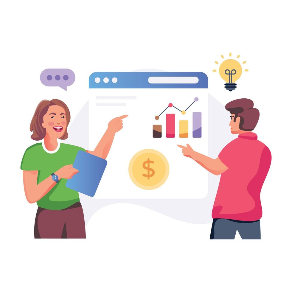An illustrative vector of financial infographics