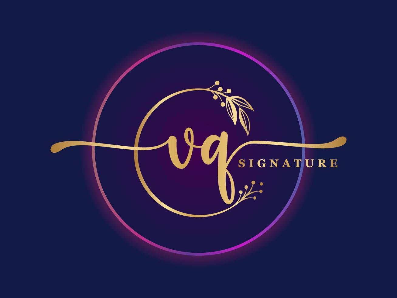 luxury signature logo design vecotr vector