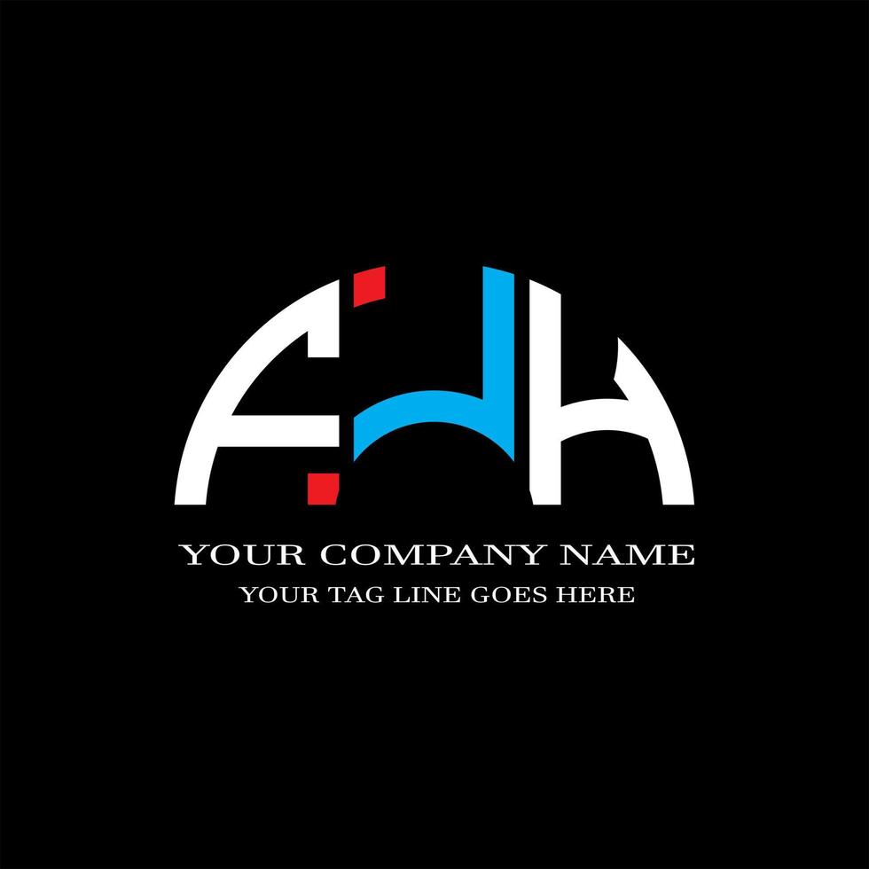 FJH letter logo creative design with vector graphic