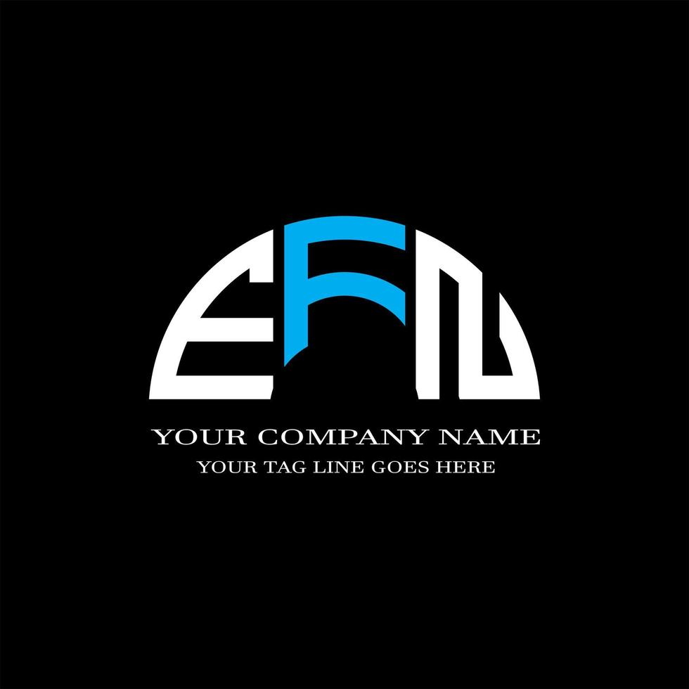 EFN letter logo creative design with vector graphic