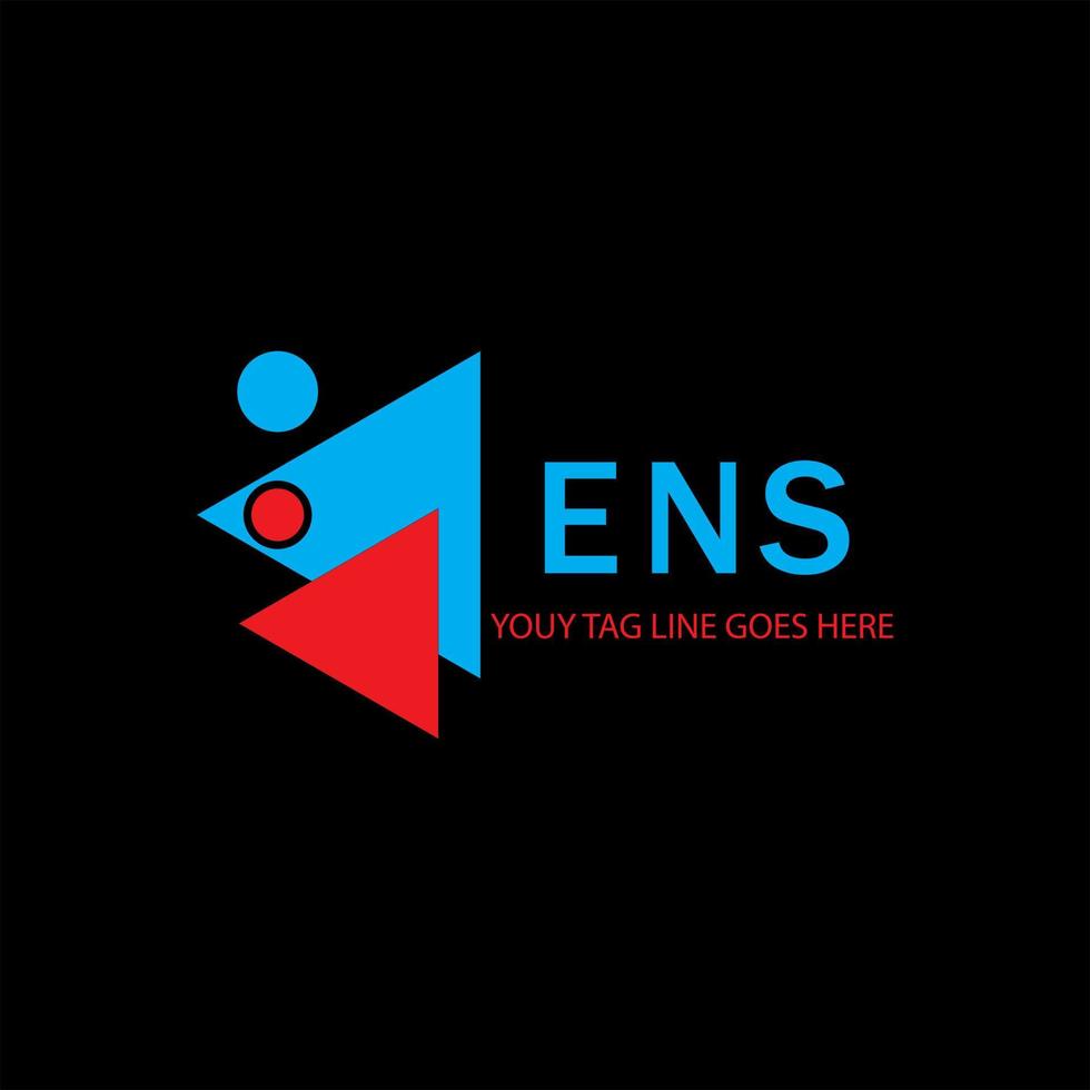 ENS letter logo creative design with vector graphic