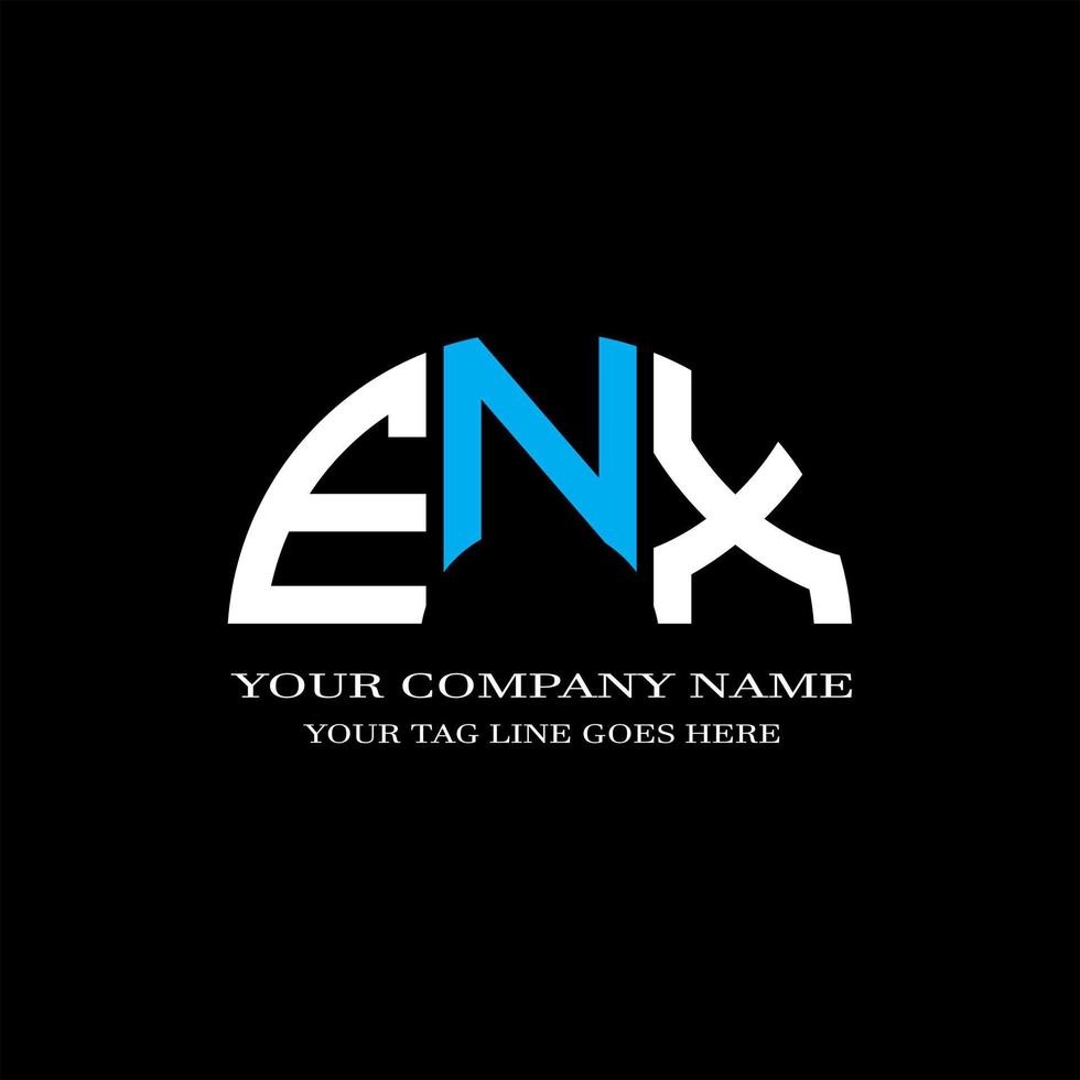 ENX letter logo creative design with vector graphic
