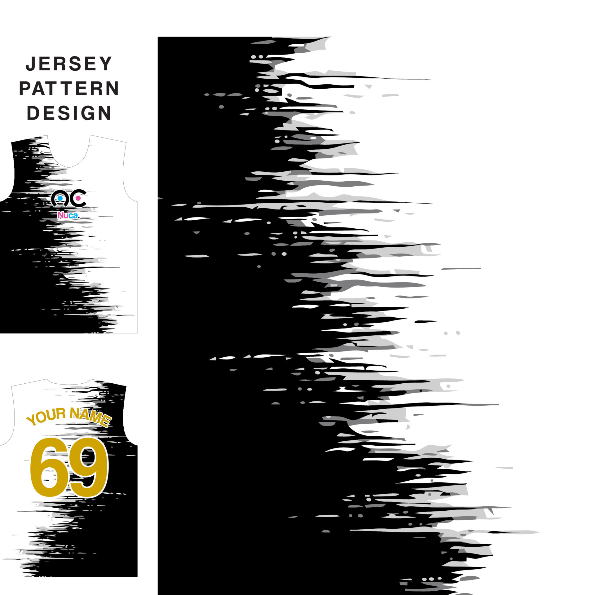 Fabric pattern design. Background for soccer jersey, football kit or