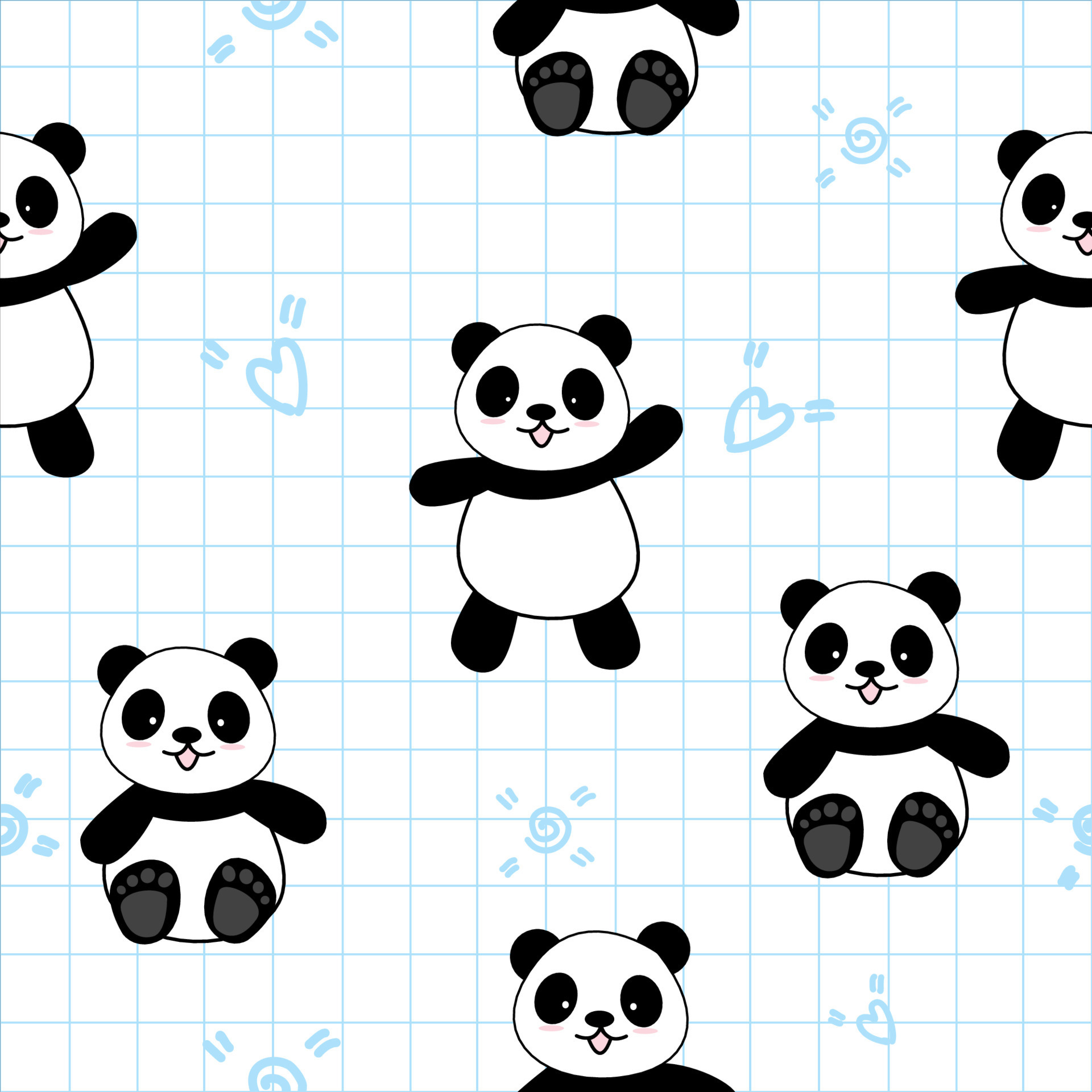 Cute Panda Seamless Pattern Background, Cartoon Panda Bears Vector  illustration, Creative kids for fabric, wrapping, textile, wallpaper,  apparel. 7888285 Vector Art at Vecteezy