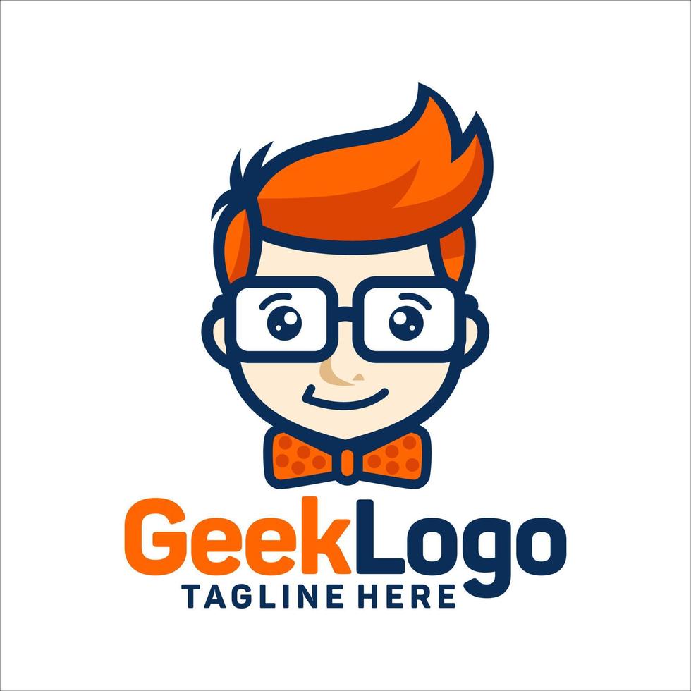 vector de plantilla de diseño de logotipo geek