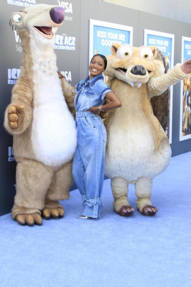 LOS ANGELES, JUL 17 -  Keke Palmer, Ice Age Characters at the  Ice Age - Collision Course  at the 20th Century Fox Lot on July 17, 2016 in Los Angeles, CA photo