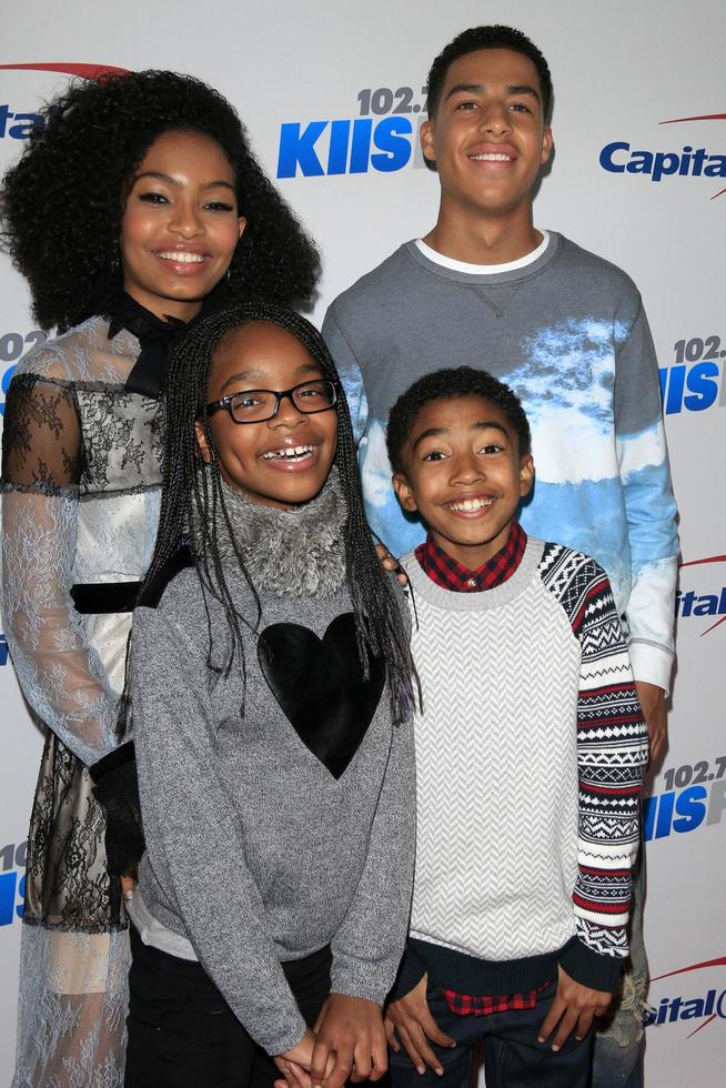 LOS ANGELES, DEC 2 -  Yara Shahidi, Marcus Scribner, Marsai Martin, Miles Brown at the 102 7KIIS FM s Jingle Ball 2016 at Staples Center on December 2, 2016 in Los Angeles, CA photo