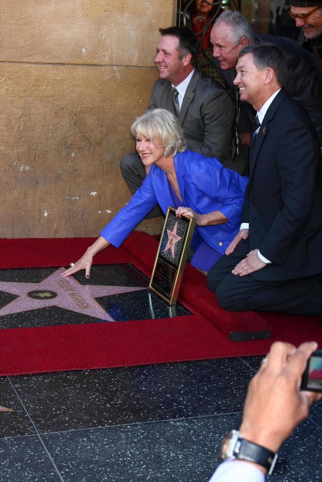 LOS ANGELES, JAN 3 - Chamber officials, Helen Mirren, Jon Turteltaub, David Mamet at the Hollywood Walk of Fame Star Ceremony for Helen Mirren at Pig n Whistle on January 3, 2013 in Los Angeles, CA photo