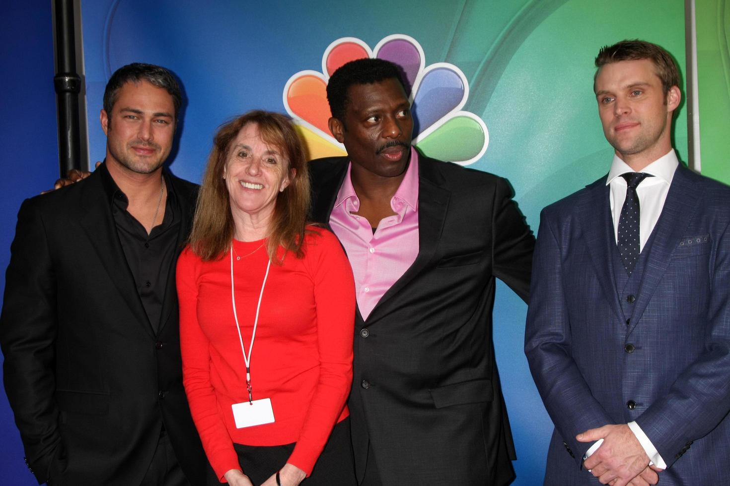 LOS ANGELES, DEC 16 - Taylor Kinney, Pam Golum, Eamonn Walker, Jesse Spencer at the NBCUniversal TCA Press Tour at the Huntington Langham Hotel on December 16, 2015 in Pasadena, CA photo