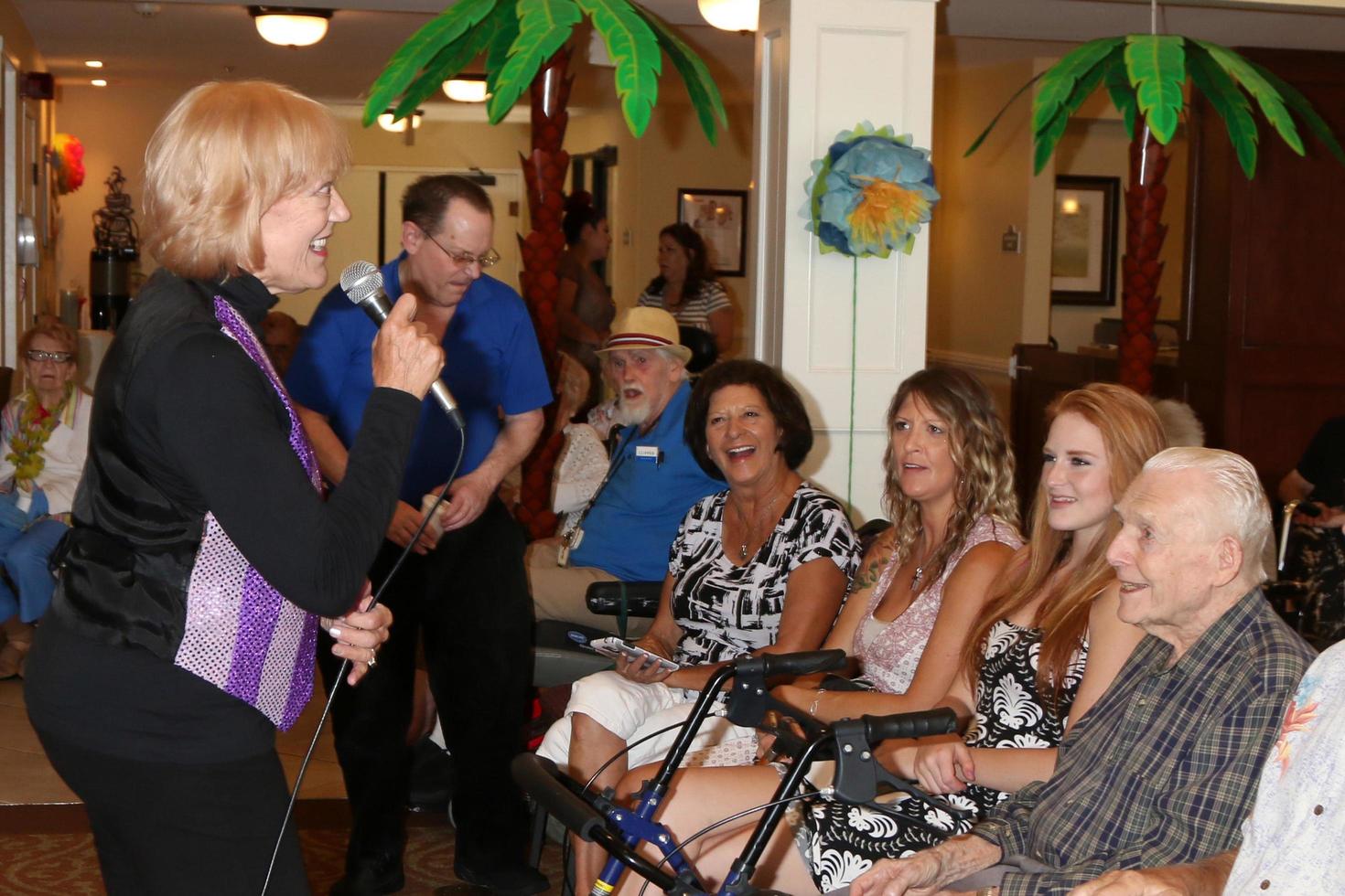 LOS ANGELES, JUL 27 - Pam Kay, Norbert Wagner at the Norbert Wagner Wish of a Lifetime Pam Kay and the Tap Chicks Performance at the Brookdale Senior Living Center on July 27, 2016 in Loma Linda, CA photo