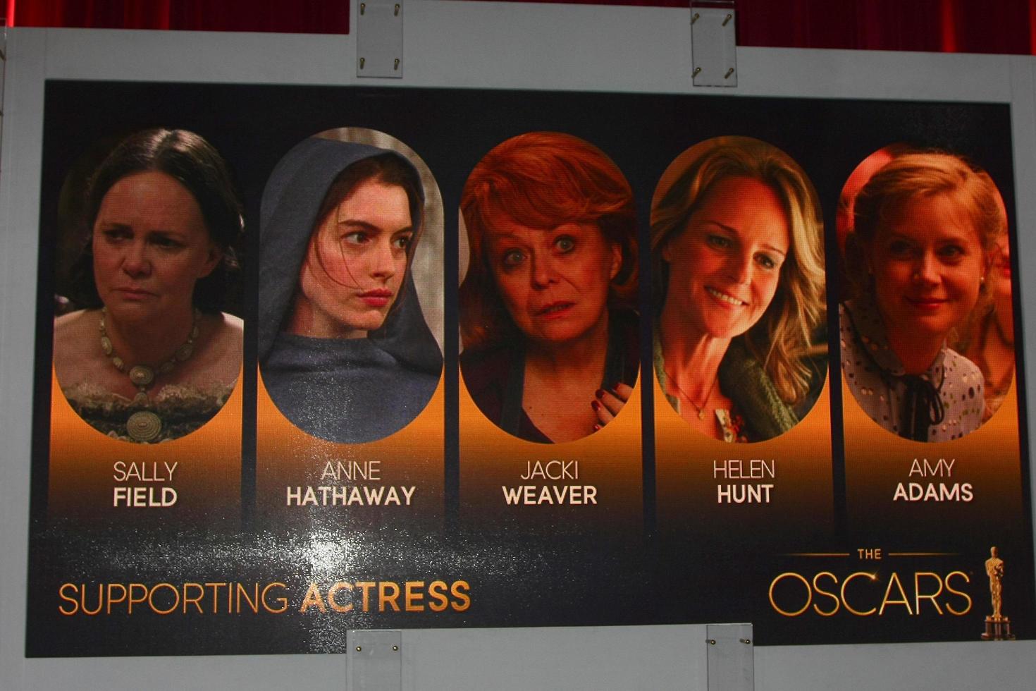 LOS ANGELES, JAN 10 - Supporting Actress Nominations at the 2013 Academy Award nomination announcements at Samuel Goldwyn Theater on January 10, 2013 in Beverly Hills, CA photo