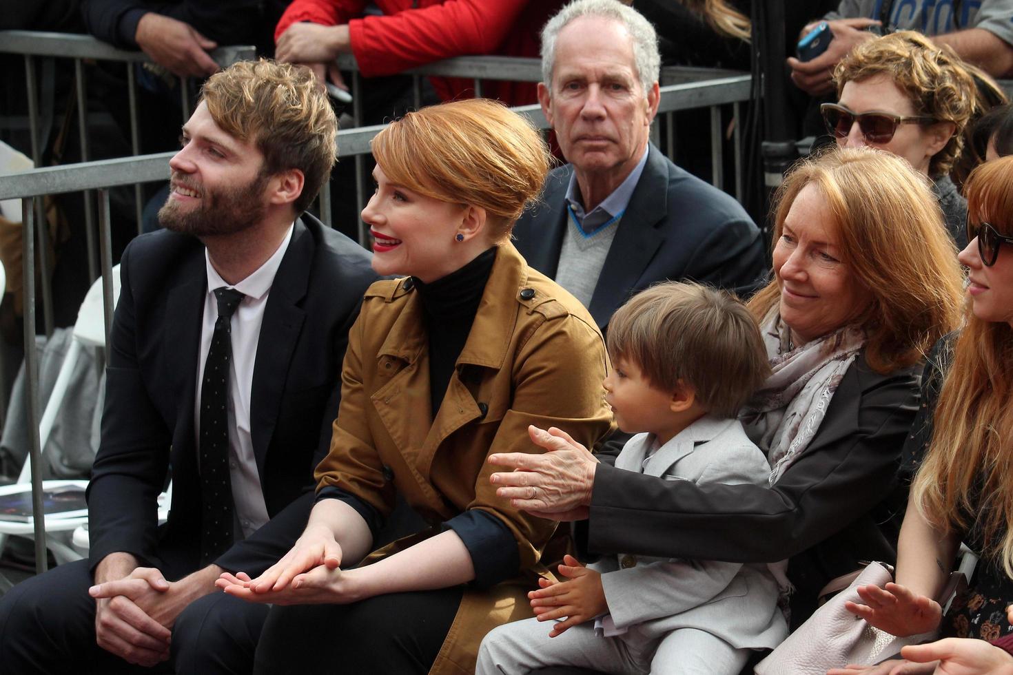 LOS ANGELES, DEC 10 - Seth Gabel, Bryce Dallas Howard, Theodore Gabel, Cheryl Howard at the Ron Howard Star on the Hollywood Walk of Fame at the Hollywood Blvd on December 10, 2015 in Los Angeles, CA photo