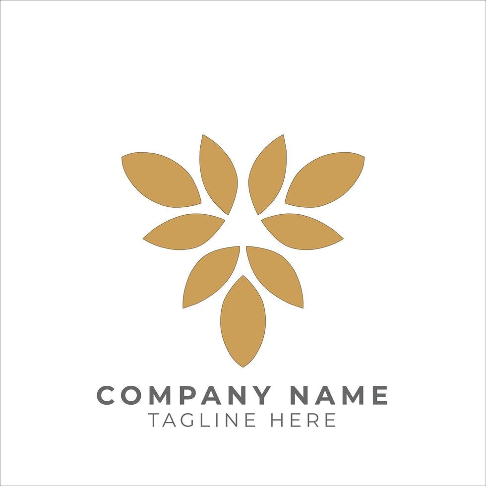geometric traditional floral pattern logo design vector