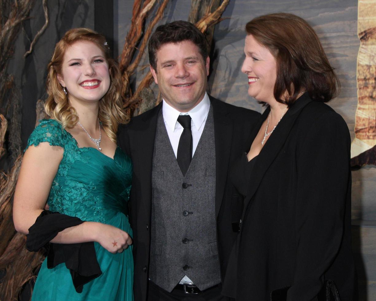 LOS ANGELES, DEC 2 - Alexandra Astin, Sean Astin, Christine Astin at the The Hobbit Premiere at Dolby Theater on December 2, 2013 in Los Angeles, CA photo