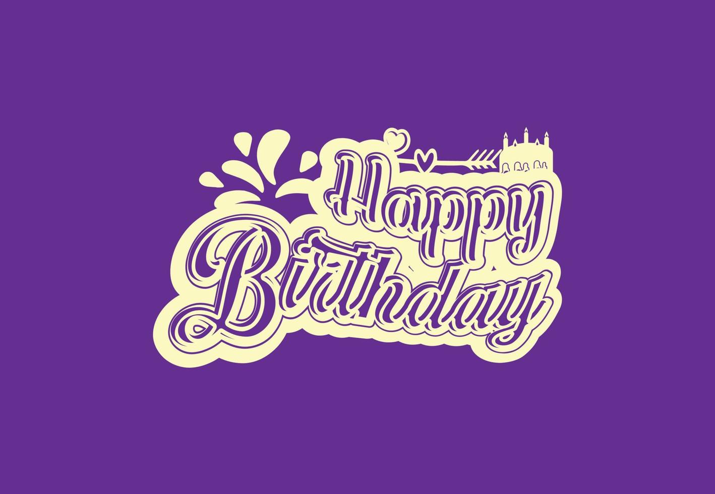 Happy birthday new t shirt and sticker design vector