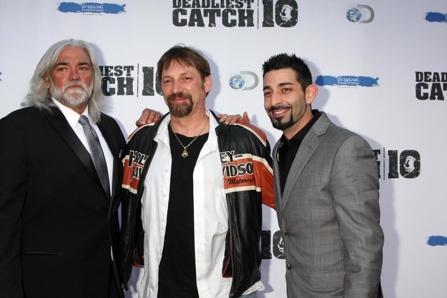 LOS ANGELES, APR 22 - Bill Wichrowski, Johnathan Hillstrand, Josh Harris at the Deadliest Catch Season 10 Premiere Screening at ArcLight Hollywood Theaters on April 22, 2014 in Los Angeles, CA photo