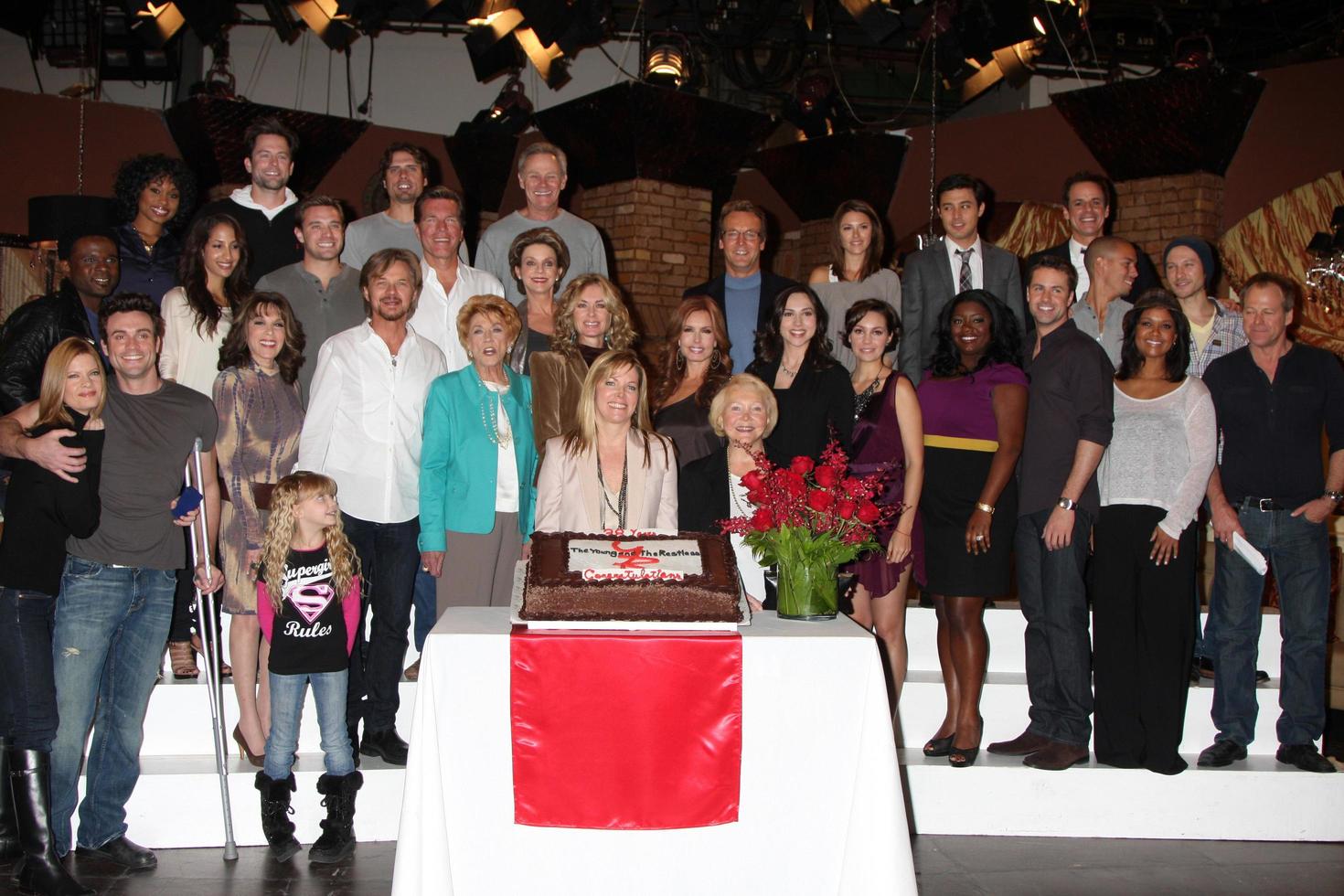 LOS ANGELES, MAR 24 - Young and Restless Cast at the Young and Restless 38th Anniversary On Set Press Party at CBS Television City on March 24, 2011 in Los Angeles, CA photo