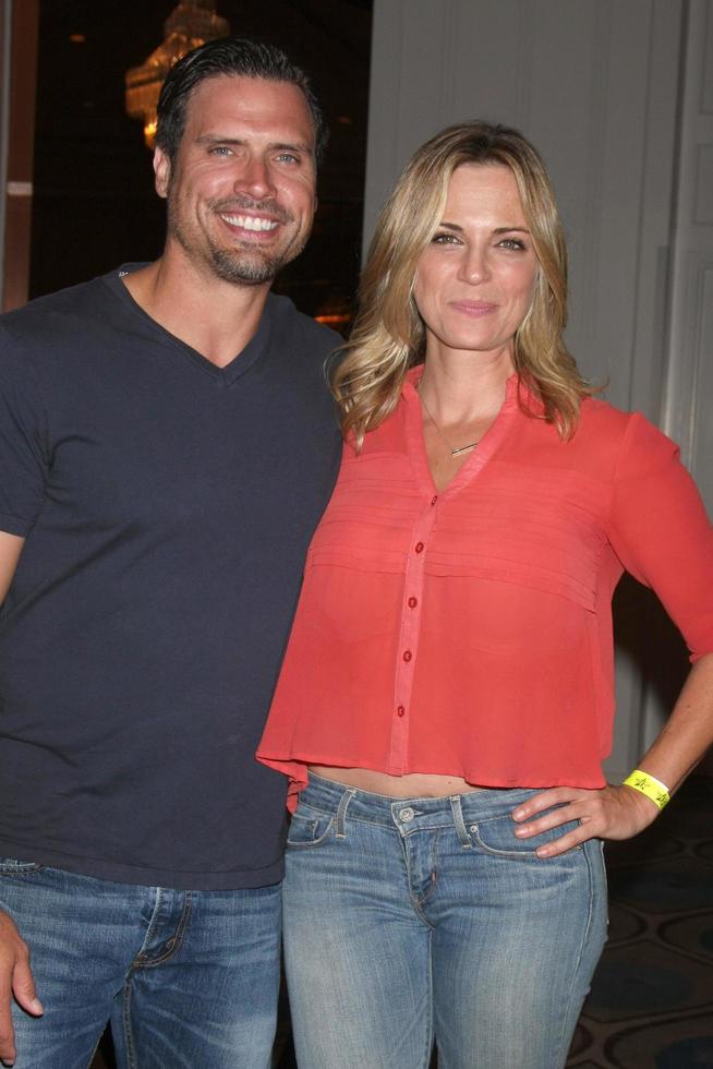 LOS ANGELES, AUG 15 - Joshua Morrow, Kelly Sullivan at the The Young and The Restless Fan Club Event at the Universal Sheraton Hotel on August 15, 2015 in Universal City, CA photo