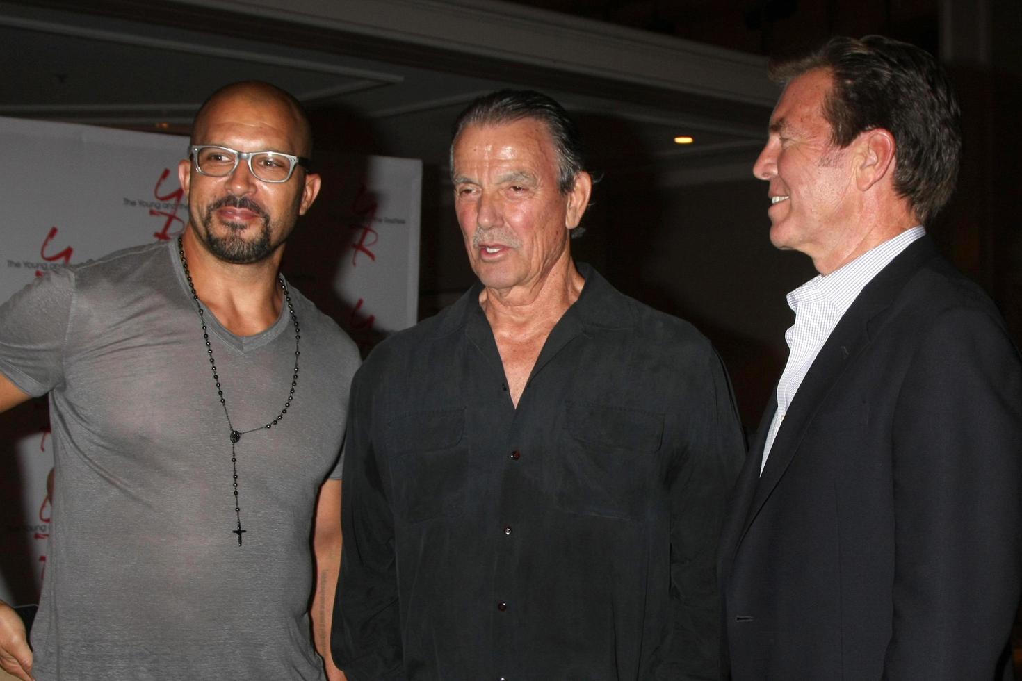LOS ANGELES, AUG 15 - Terrell Tilford, Peter Bergman, Eric Braeden at the The Young and The Restless Fan Club Event at the Universal Sheraton Hotel on August 15, 2015 in Universal City, CA photo