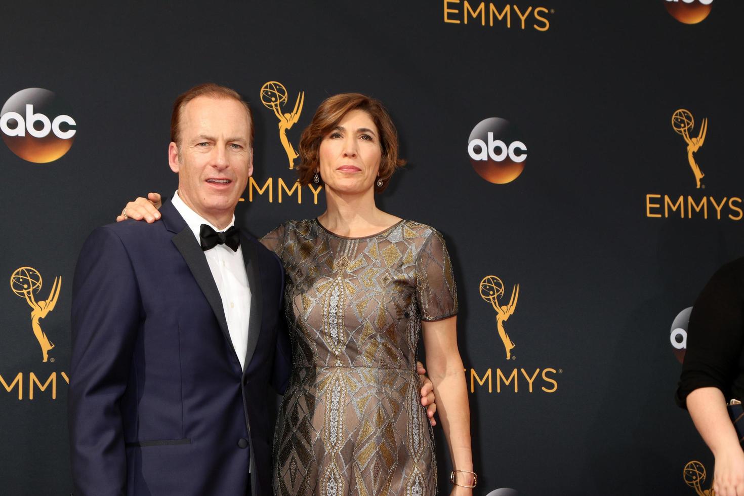 LOS ANGELES, SEP 18 - Bob Odenkirk, Naomi Odenkirk at the 2016 Primetime Emmy Awards, Arrivals at the Microsoft Theater on September 18, 2016 in Los Angeles, CA photo