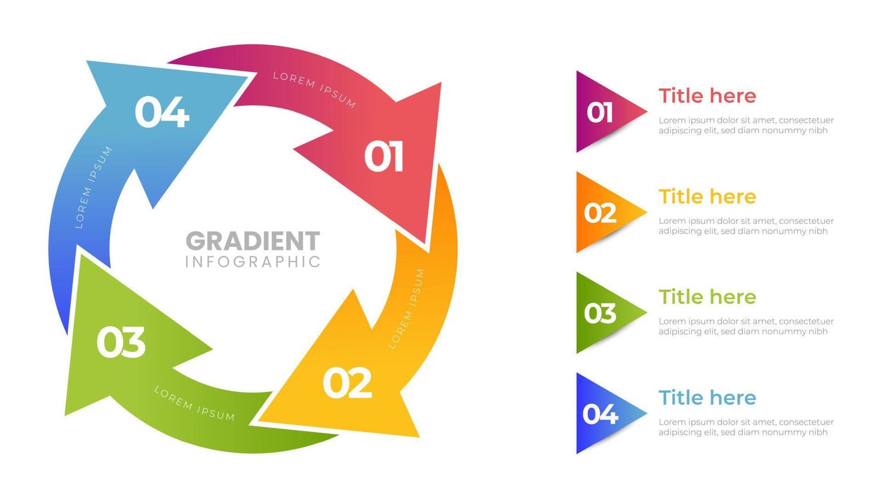 Modern Gradient Infographic vector