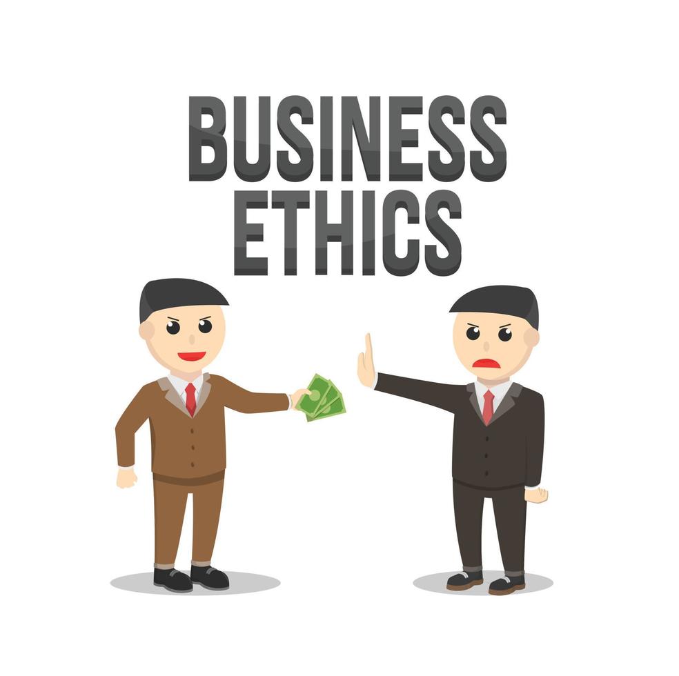 male business letter ethics design character vector