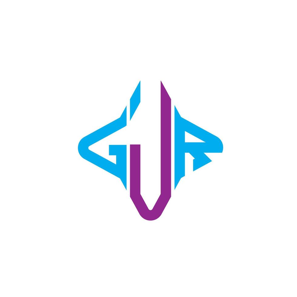 GJR letter logo creative design with vector graphic