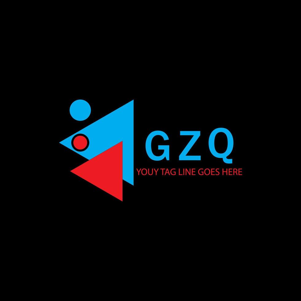 GZQ letter logo creative design with vector graphic