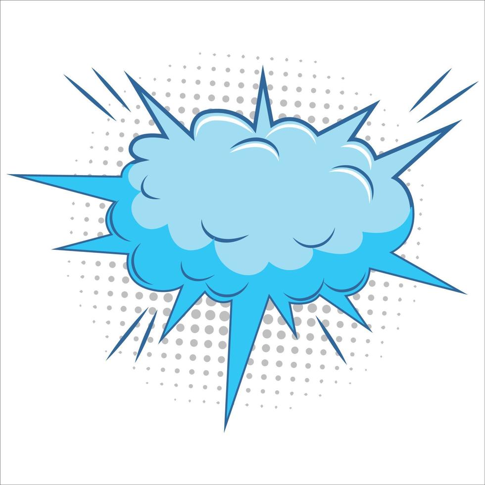 cloud clip art with comic or cartoon concept vector