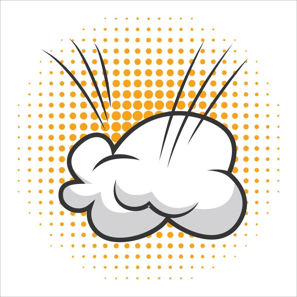 cloud clip art with comic or cartoon concept vector