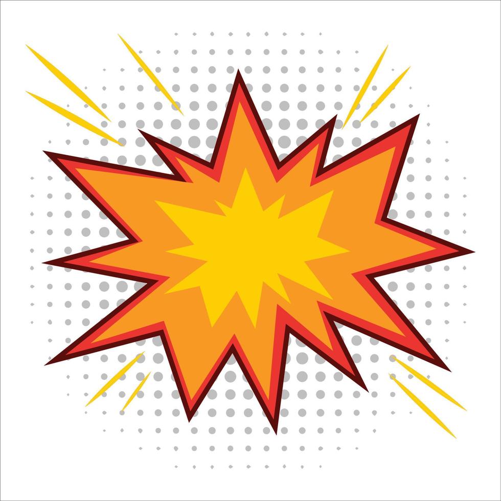 explosion clip art with comic or cartoon concept vector
