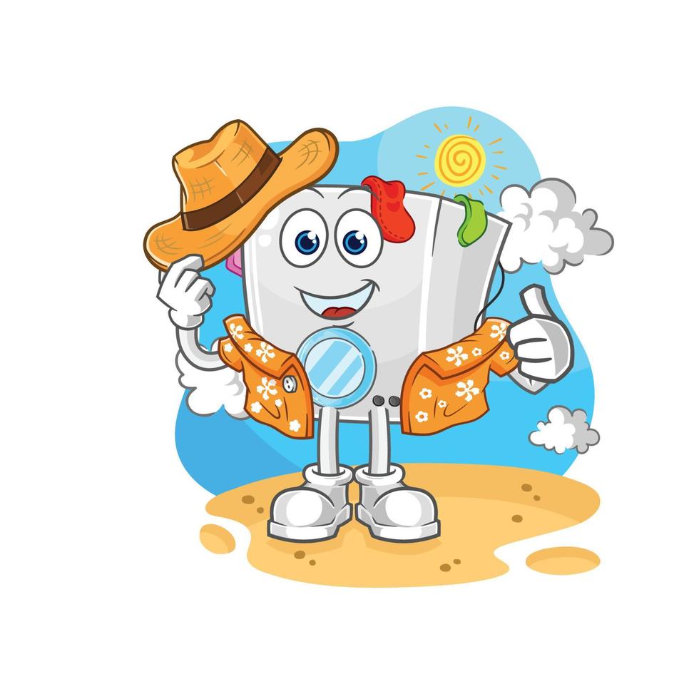 washing machine vector cartoon