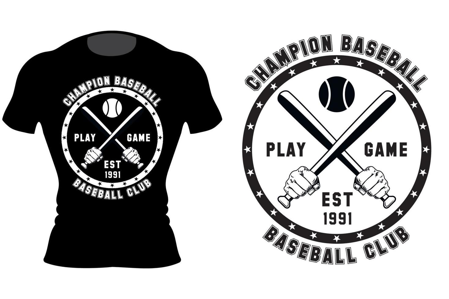camiseta vintage de tipografía de béisbol vector