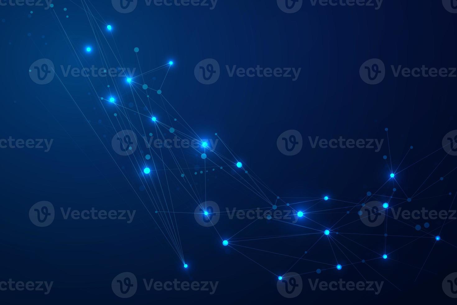 Abstract connecting dots, Polygonal background, connection technology design photo