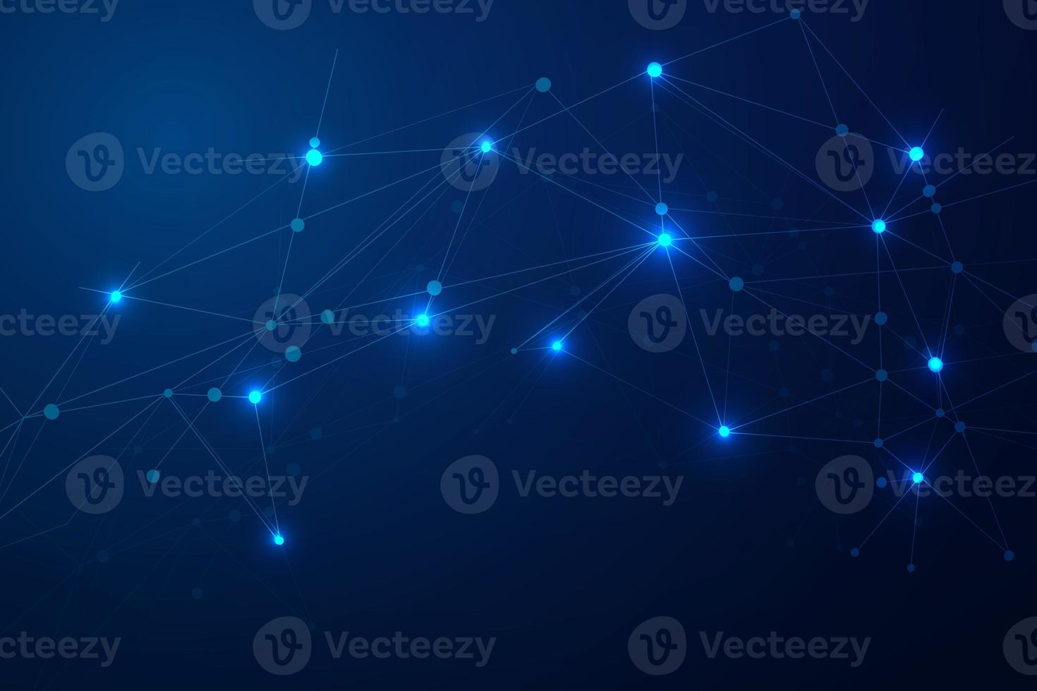 Abstract connecting dots, Polygonal background, connection technology design photo