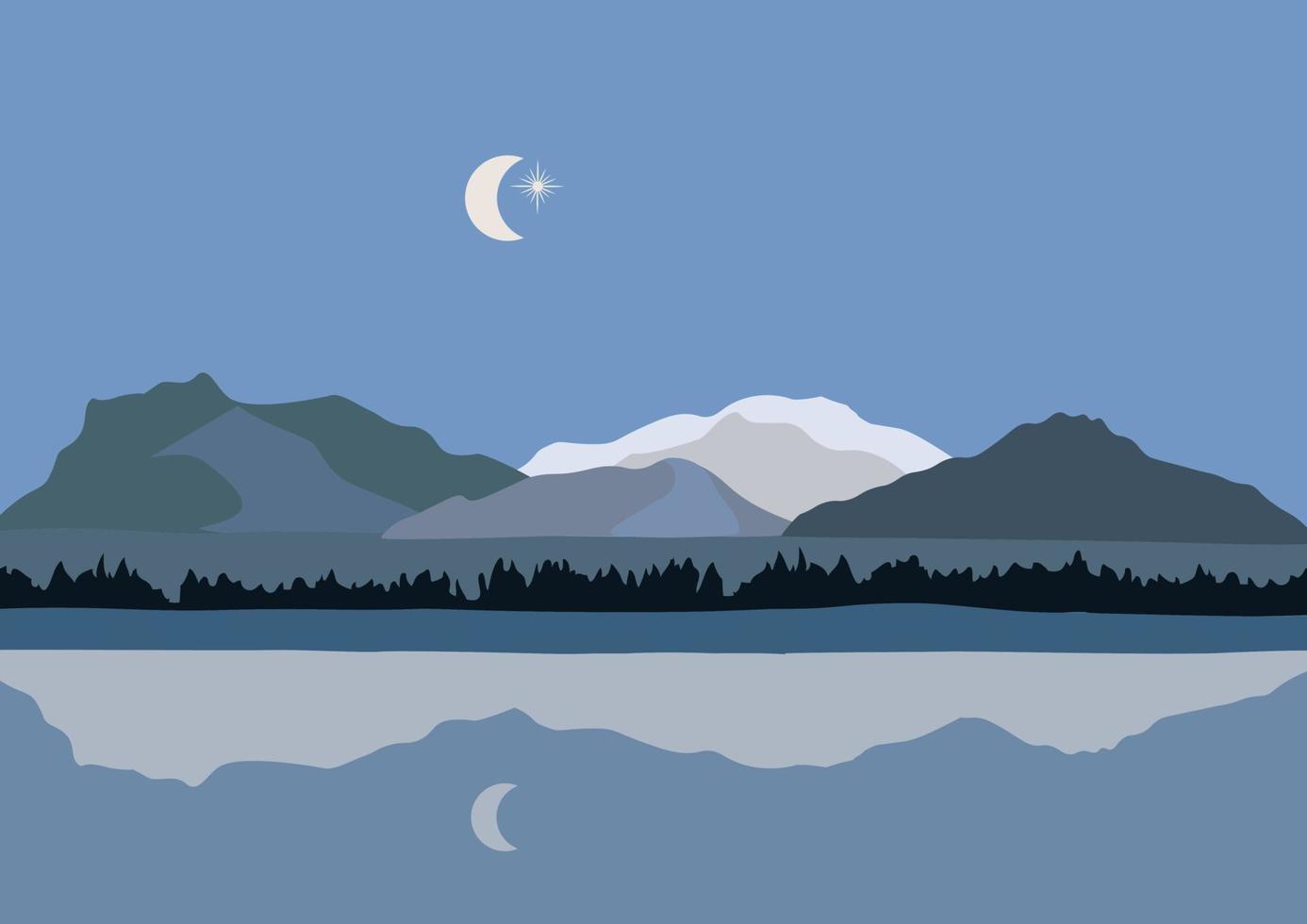 The Mountains Abstract Landscape vector