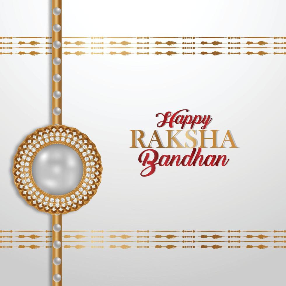 Creative rakhi for happy indian festival happy raksha bandhan vector