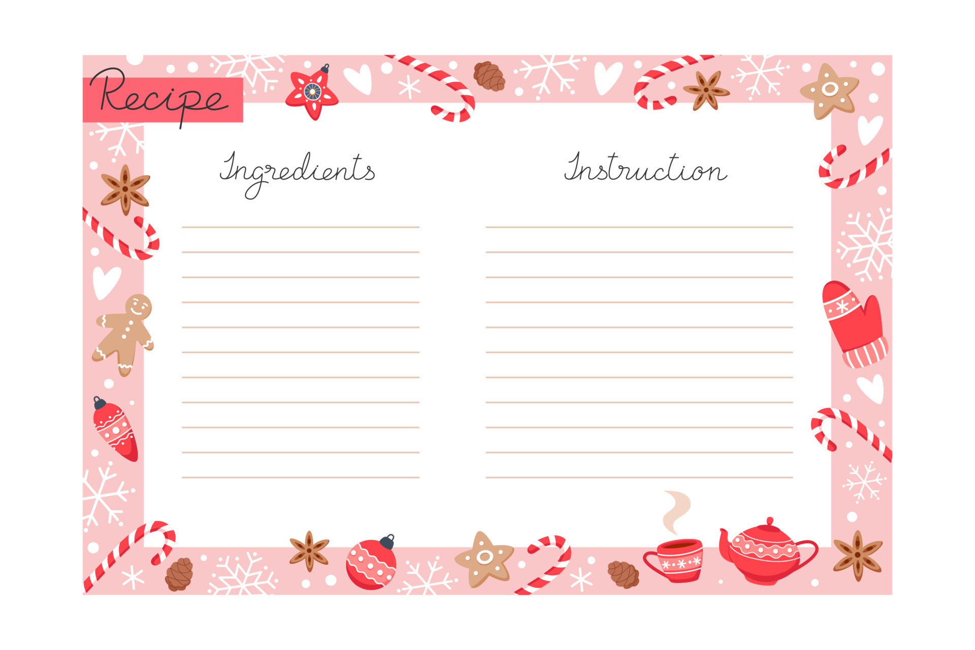christmas-holiday-baking-recipe-template-with-ingredients-and
