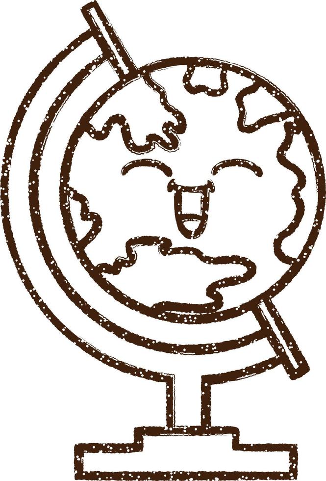 Geography Globe Charcoal Drawing 11991243 Vector Art at Vecteezy