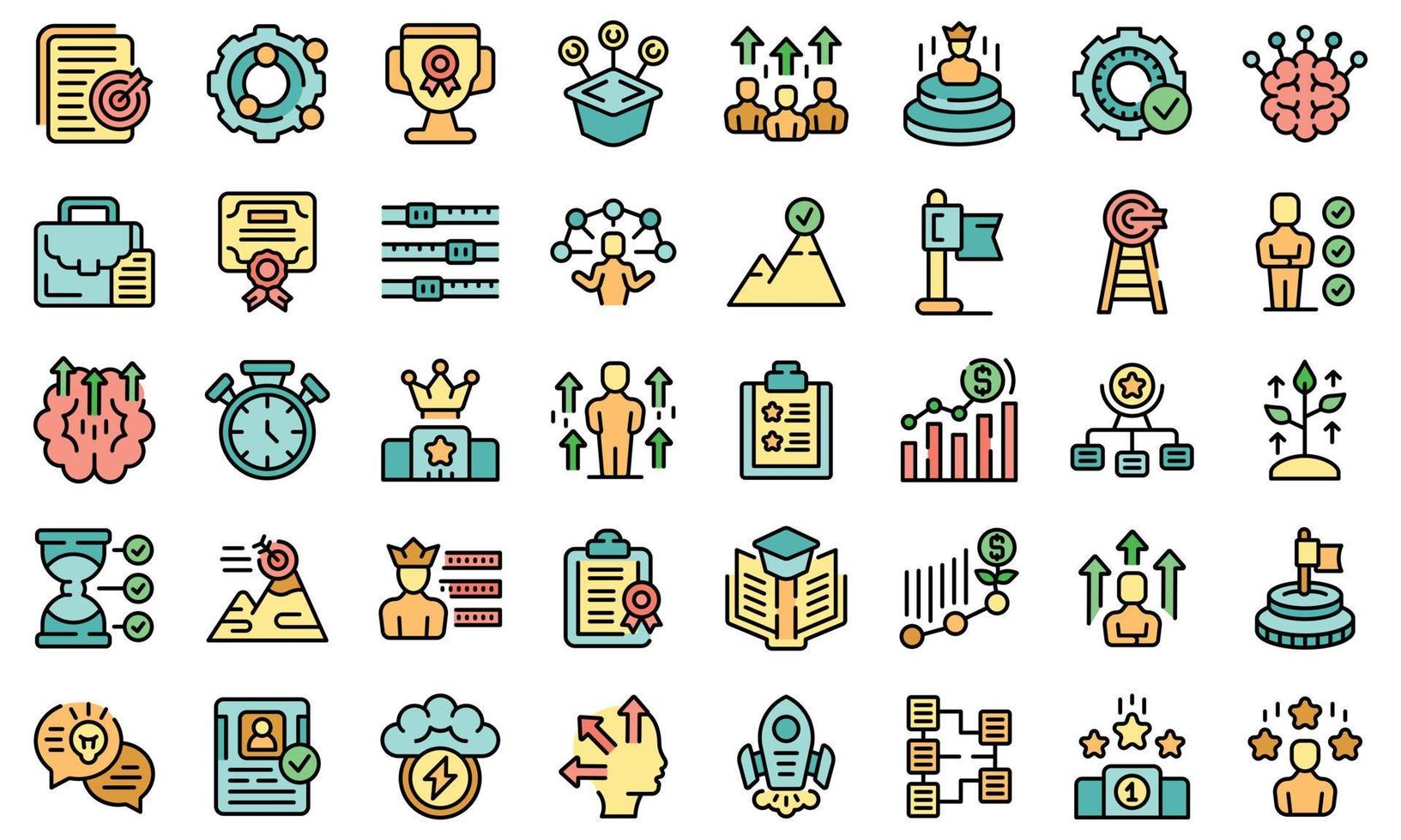 Skill level icon outline vector. Expert success vector