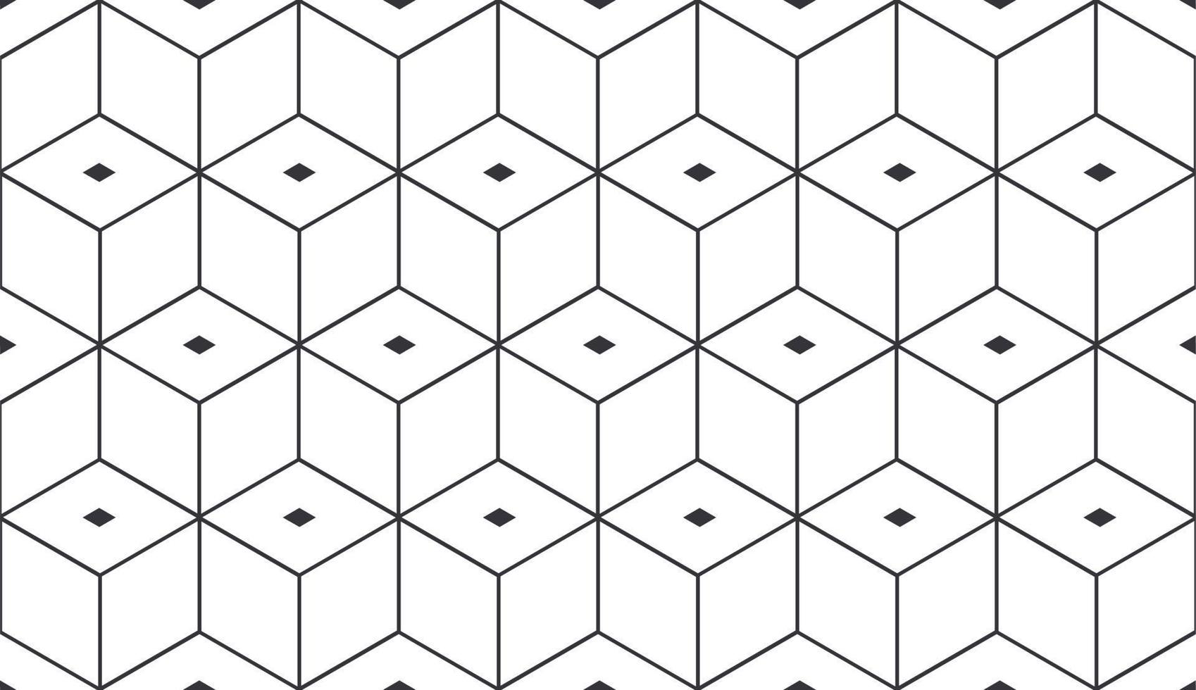 patrón geométrico sin fisuras. textura hexagonal cúbica. fondo de malla de rombo. pasos vectoriales 10. vector