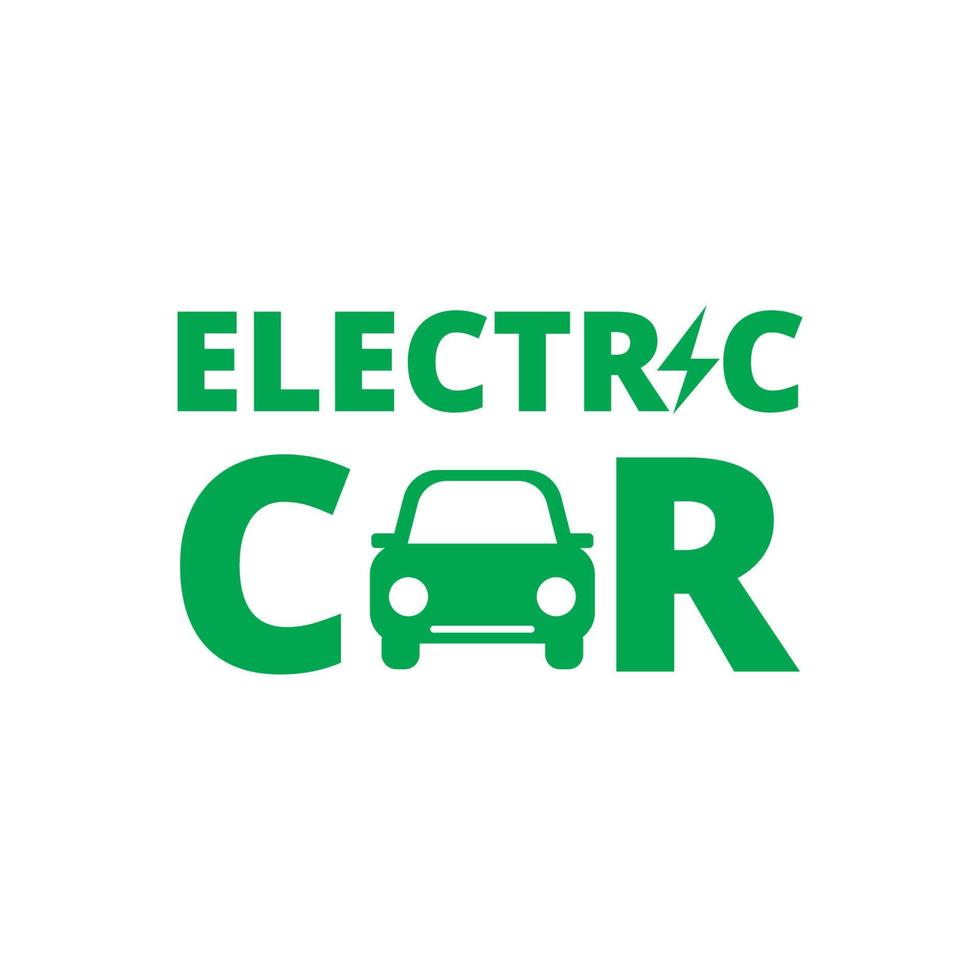 electric car vector icon stock