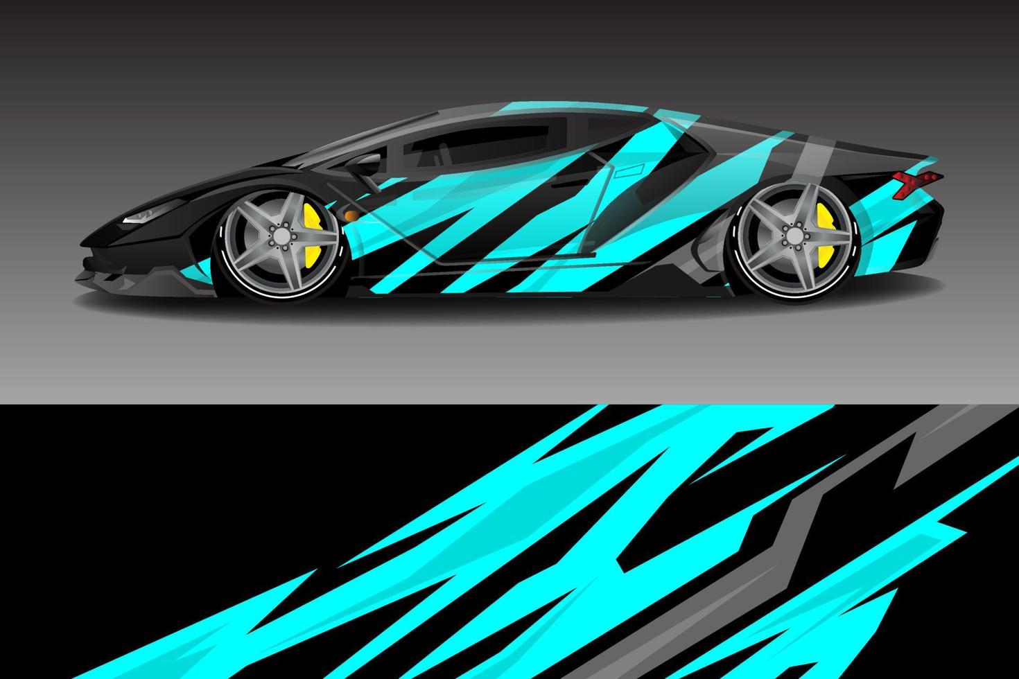 rally racing car wrap livery sticker design vector