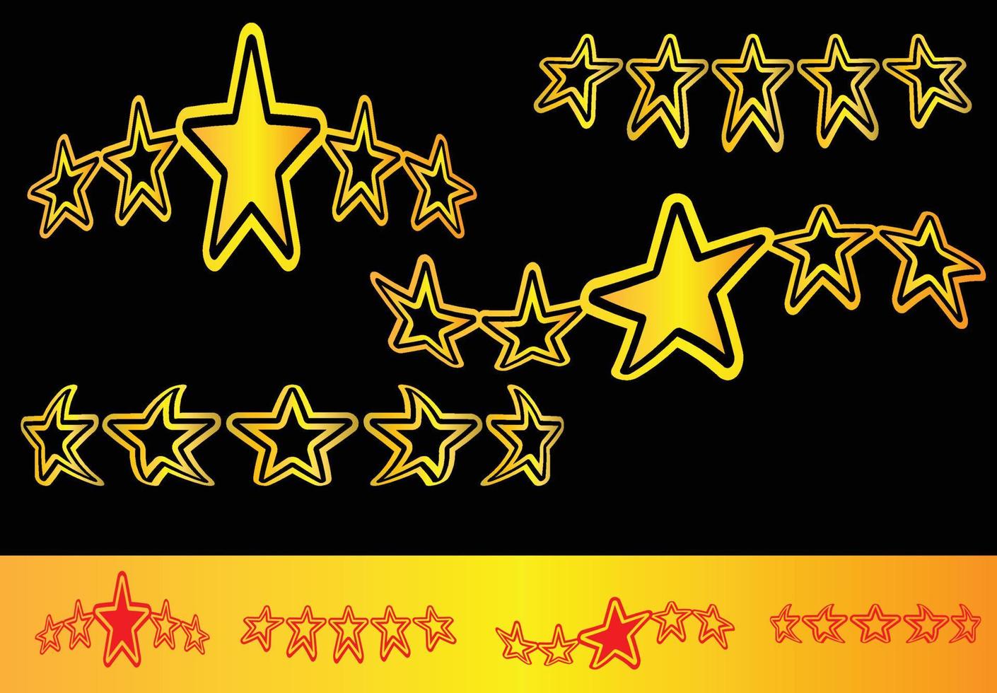 plantilla de diseño de logotipo, pegatina, icono y camiseta de cinco estrellas vector