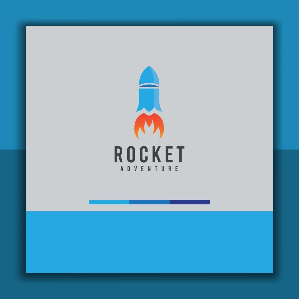 logo design template, with rocket icon, suitable for logo design for kids, adults, and your business vector