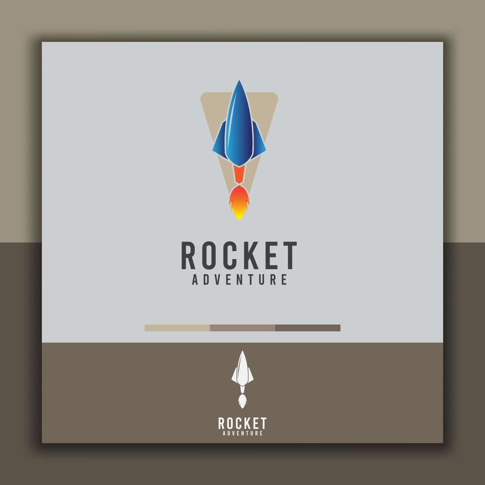 plantilla de diseño de logotipo, con icono de cohete, adecuada para el diseño de logotipo para niños, adultos y su empresa vector