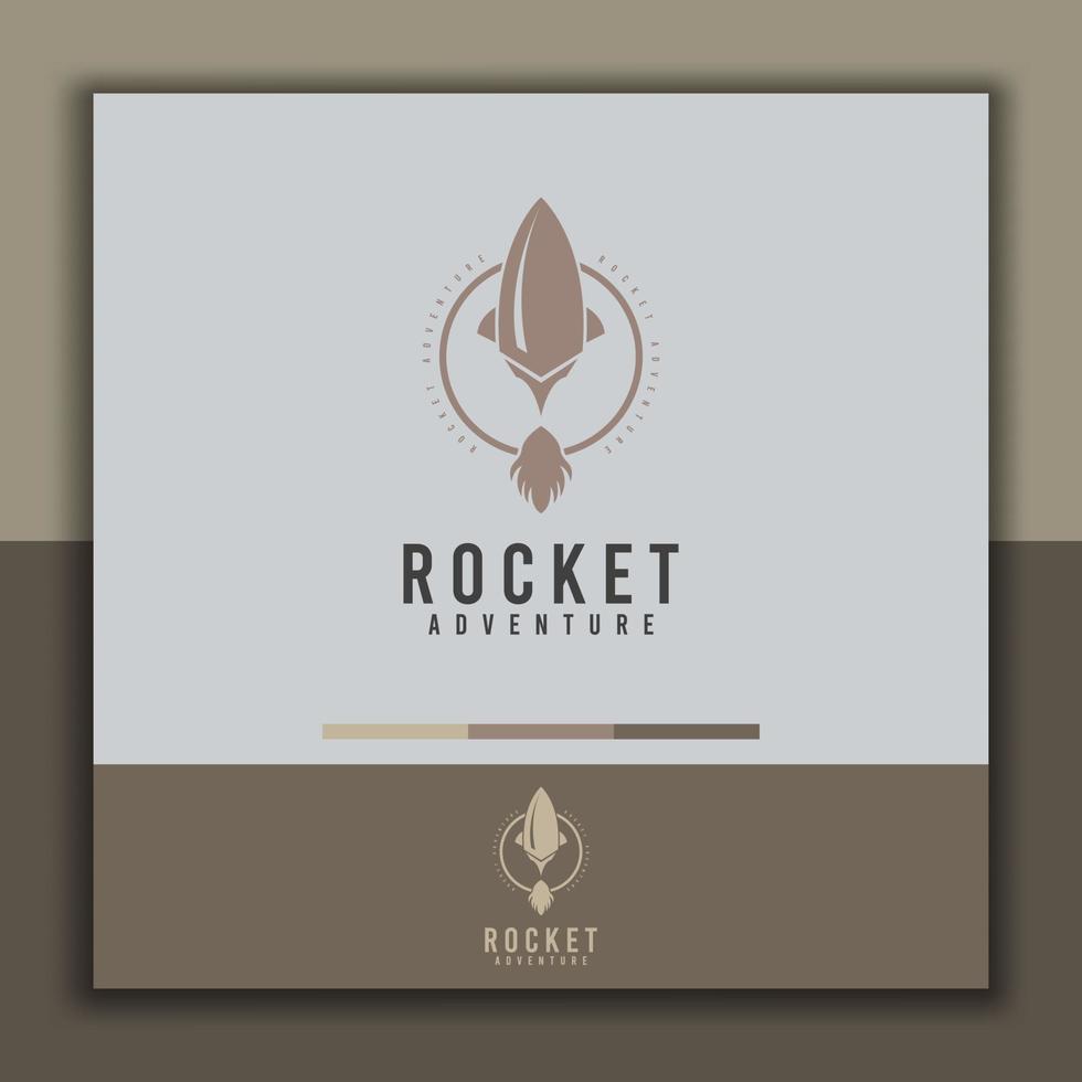 logo design template, with rocket icon, suitable for logo design for kids, adults, and your business vector