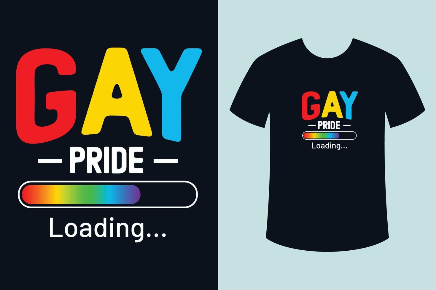 diseño de camiseta de concepto de carga de orgullo gay para el mes del orgullo vector